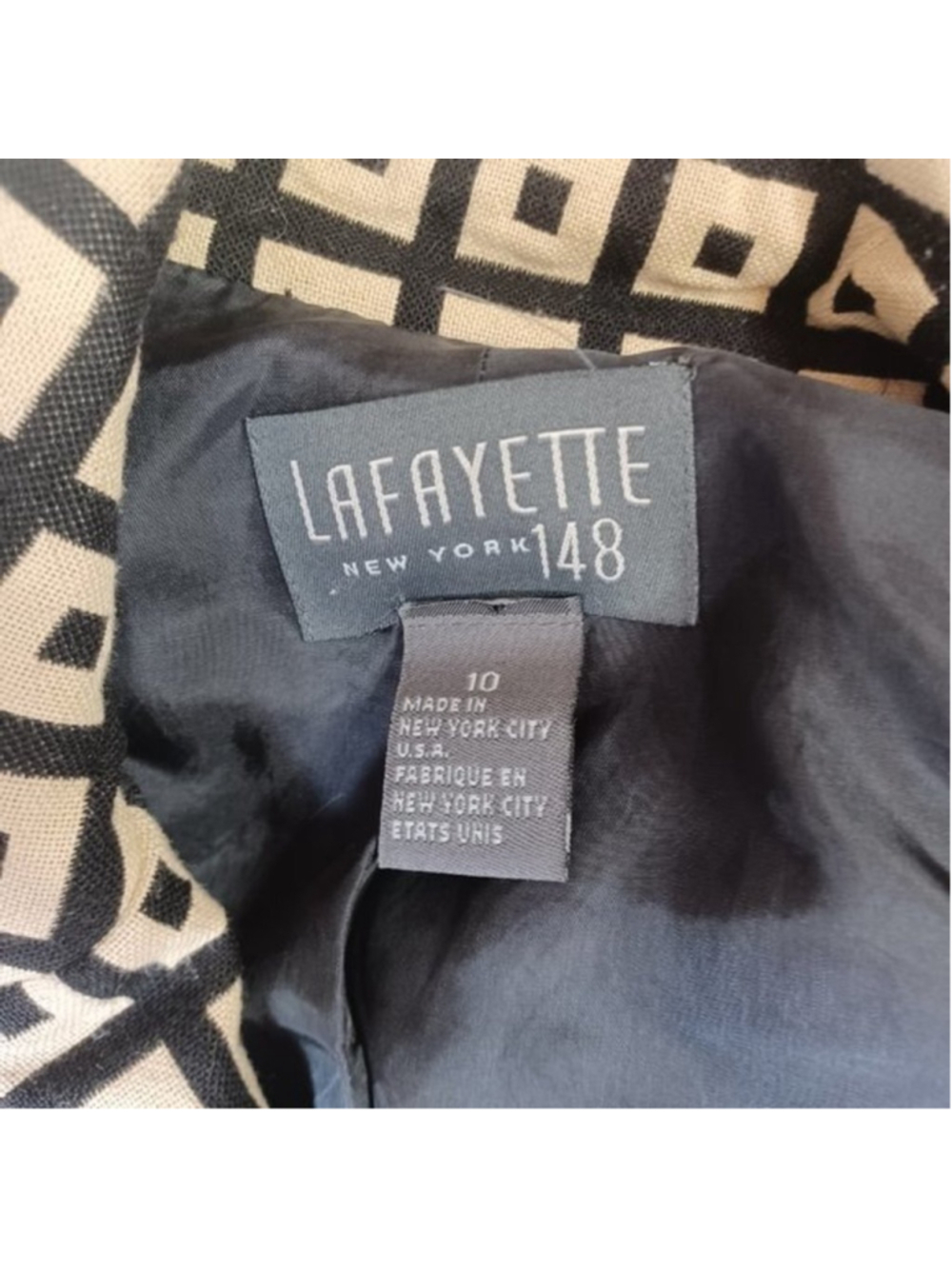 Lafayette New York 148‎ vintage wool cotton blazer 10 - Picture 4 of 4